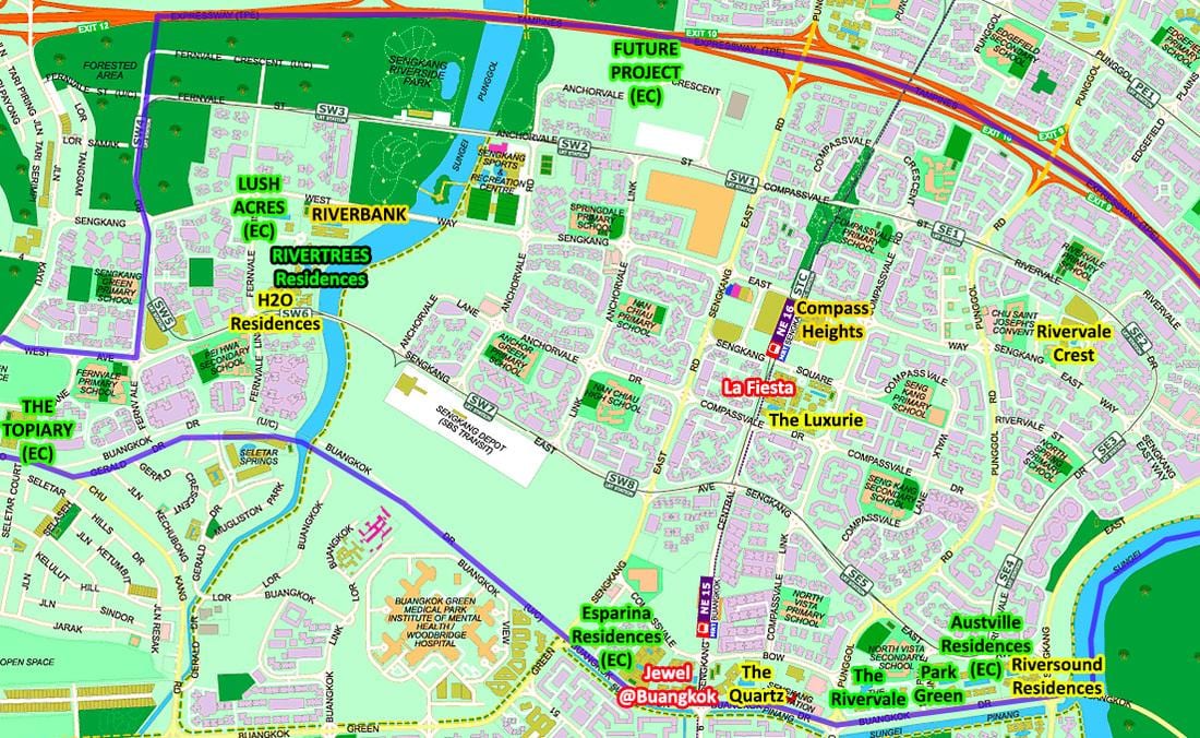 карта Сенгканге Сінгапур