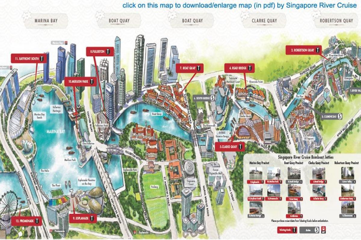 карта Сінгапура Рачны Круіз
