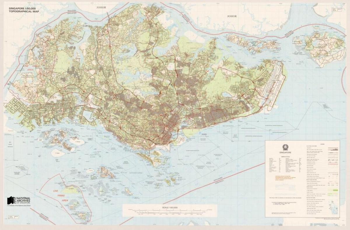 тапаграфічная карта Сінгапура