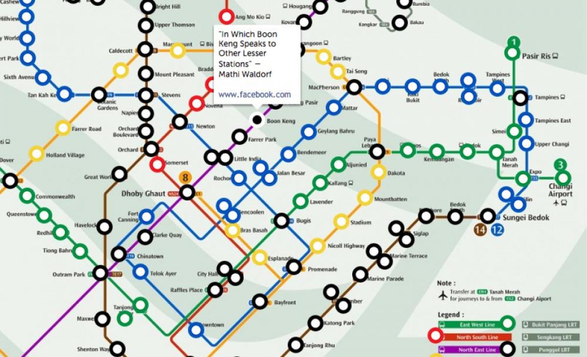 метро Чыгуначны на карце Сінгапура