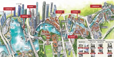 Карта Сінгапура Рачны Круіз