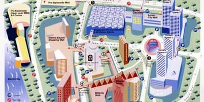 Цэнтральны Дзелавой Раён Сінгапур Карта