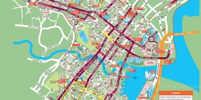 Сінгапур славутасці на карце