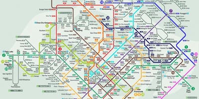 Карта Сінгапура транспарту