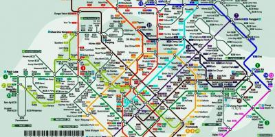 Сінгапур MRT і lrt карта