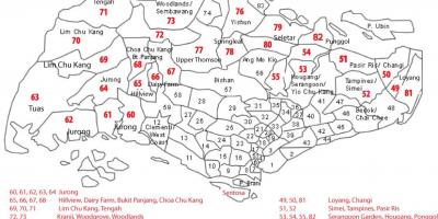 Сінгапур паштовы код карты