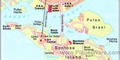 Карта славутасці Сінгапура