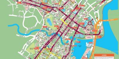 Карта вуліц Сінгапура
