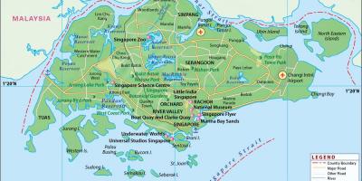 Карта горада Сінгапур