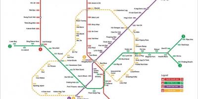 Станцыя метро на карце Сінгапура